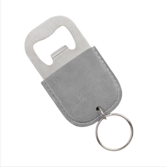 SchlÌsselanhänger mit Flaschenöffner aus Leder - Kompakt und stilvoll Grey