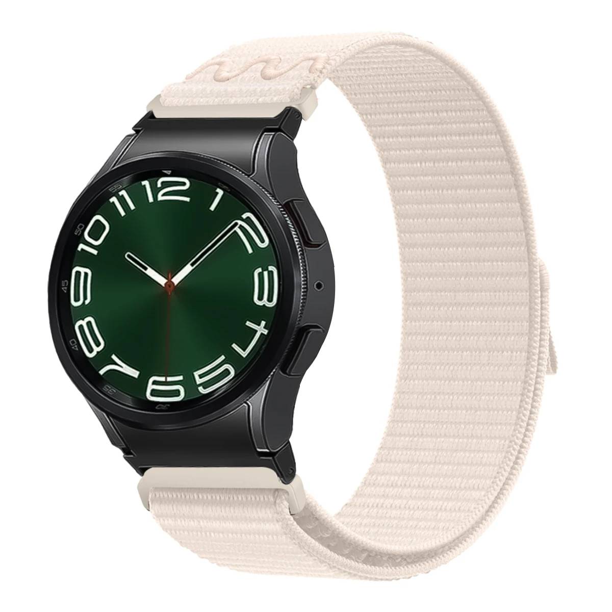 Sternenlichtbeiges Nylon-Uhrenarmband für Samsung Watch 6/5/4