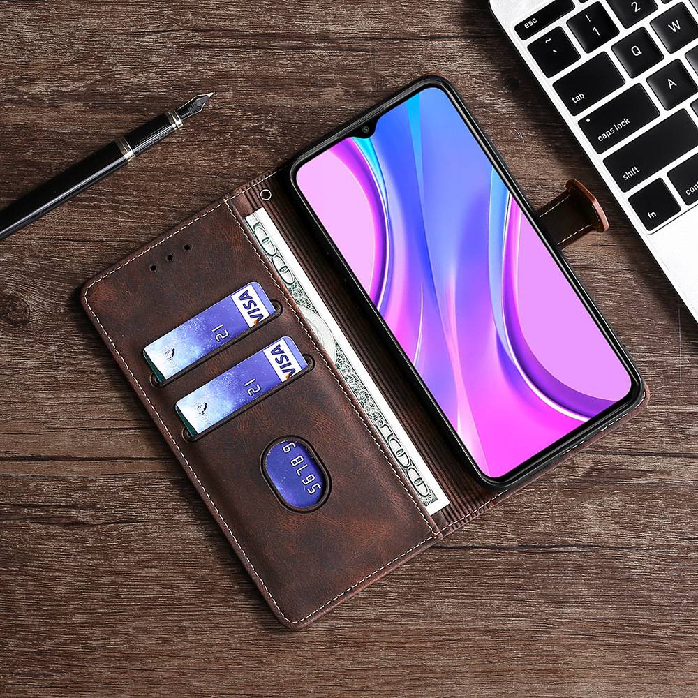 Lederhülle für Redmi Note 14 Pro/Note 14 Pro+ (Global) - Braun