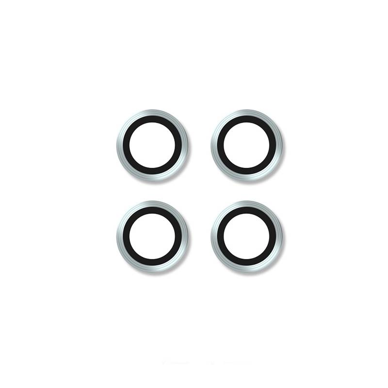 3er Set Kameralinsen-Schutzfolie Silber kompatibel mit Xiaomi 14T Pro – Hochaluminiertes Glas, Kratz-, Staub- und Stoßfest Model 5