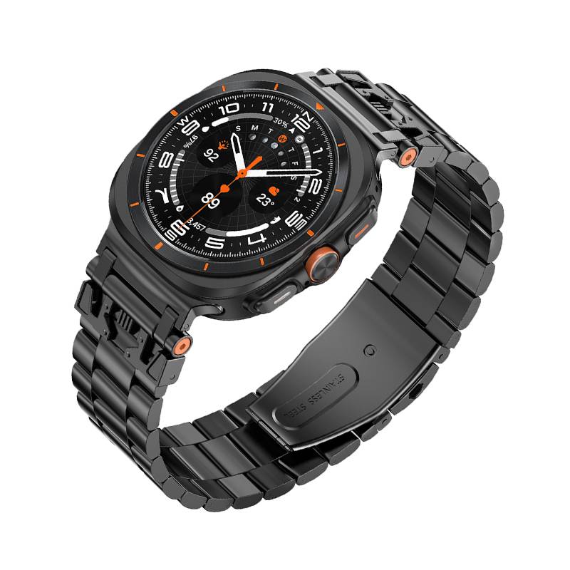 Uhrenarmband aus schwarzem Edelstahl für Samsung Galaxy Watch 7 Ultra