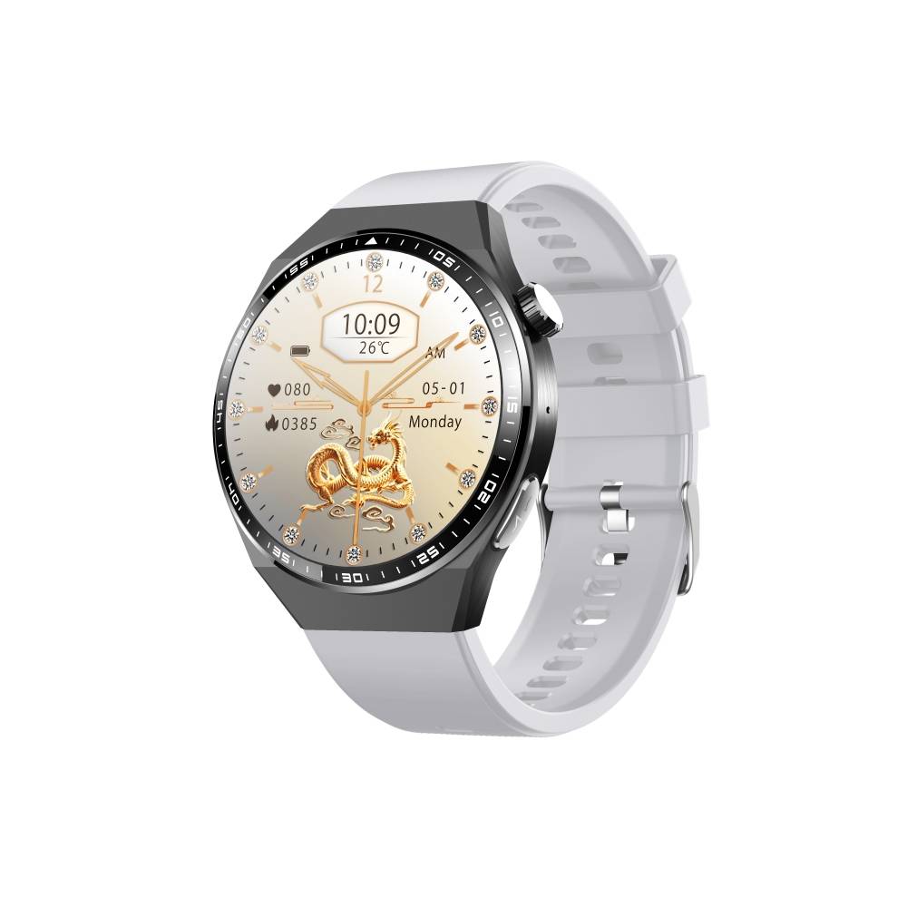 Smartwatch mit EKG, Körperzusammensetzungsanalyse, Blutzusammensetzungsanalyse (Harnsäure, Blutfette) Black and Grey strap