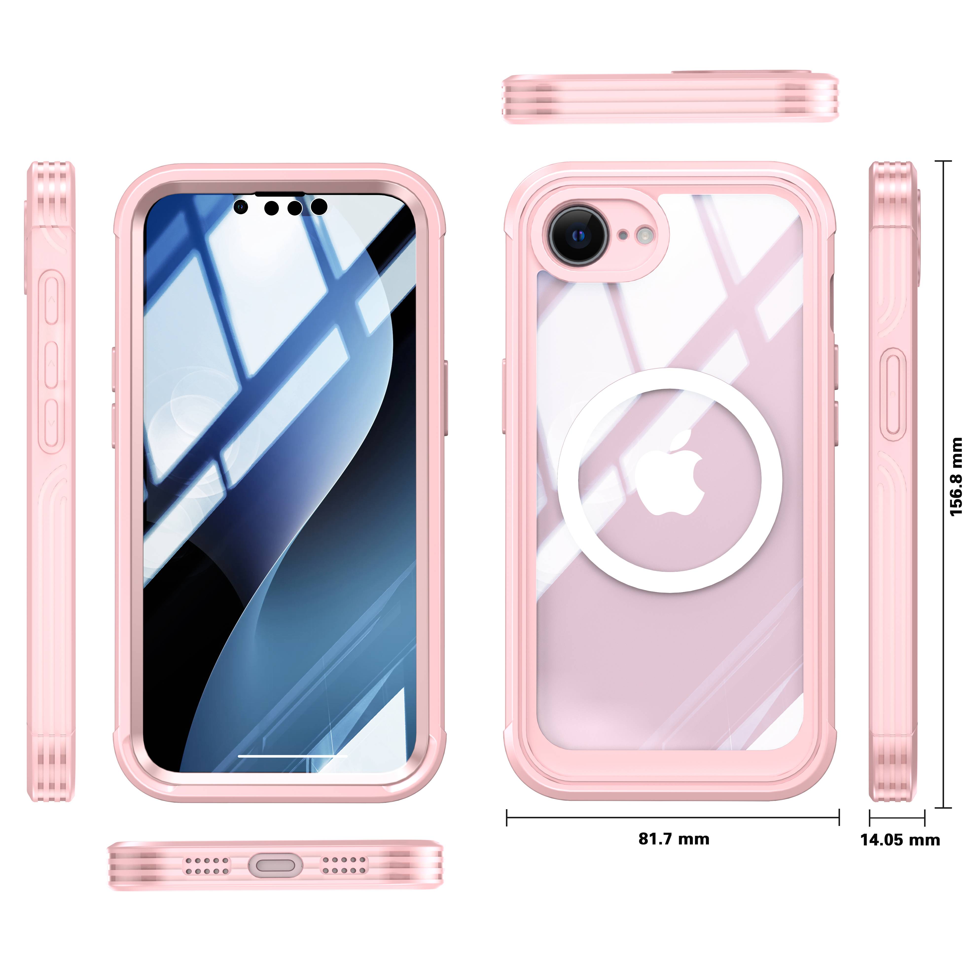 Schutzhülle für iPhone 16E mit magnetischer kabelloser Ladefunktion Pink