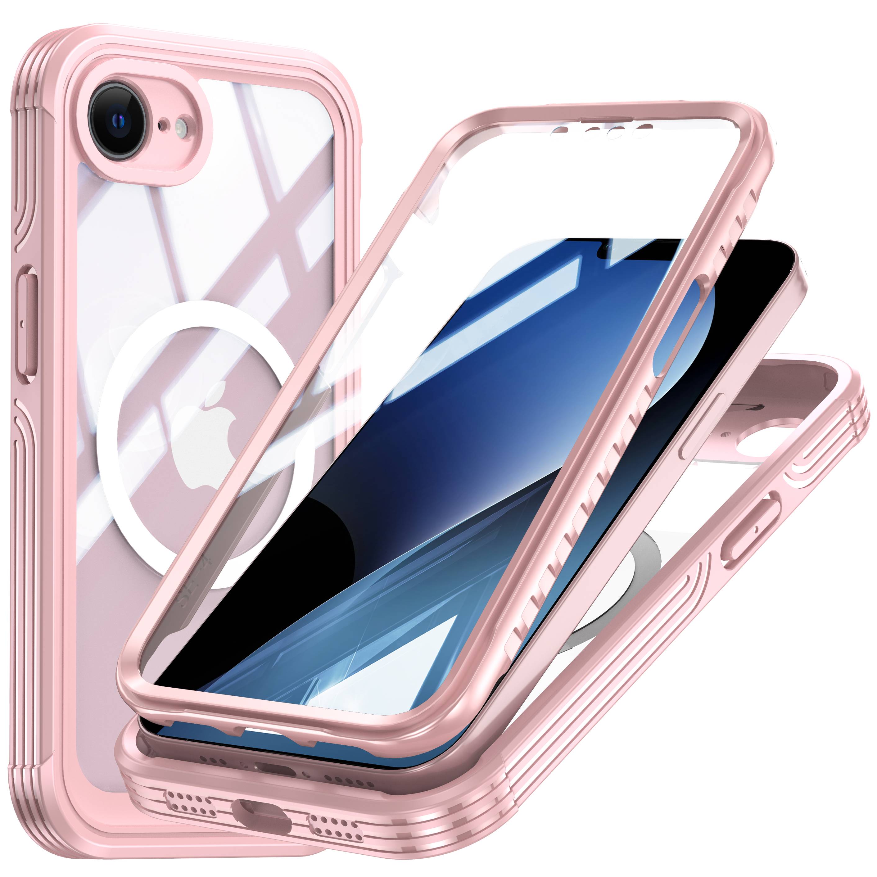 Schutzhülle für iPhone 16E mit magnetischer kabelloser Ladefunktion Pink