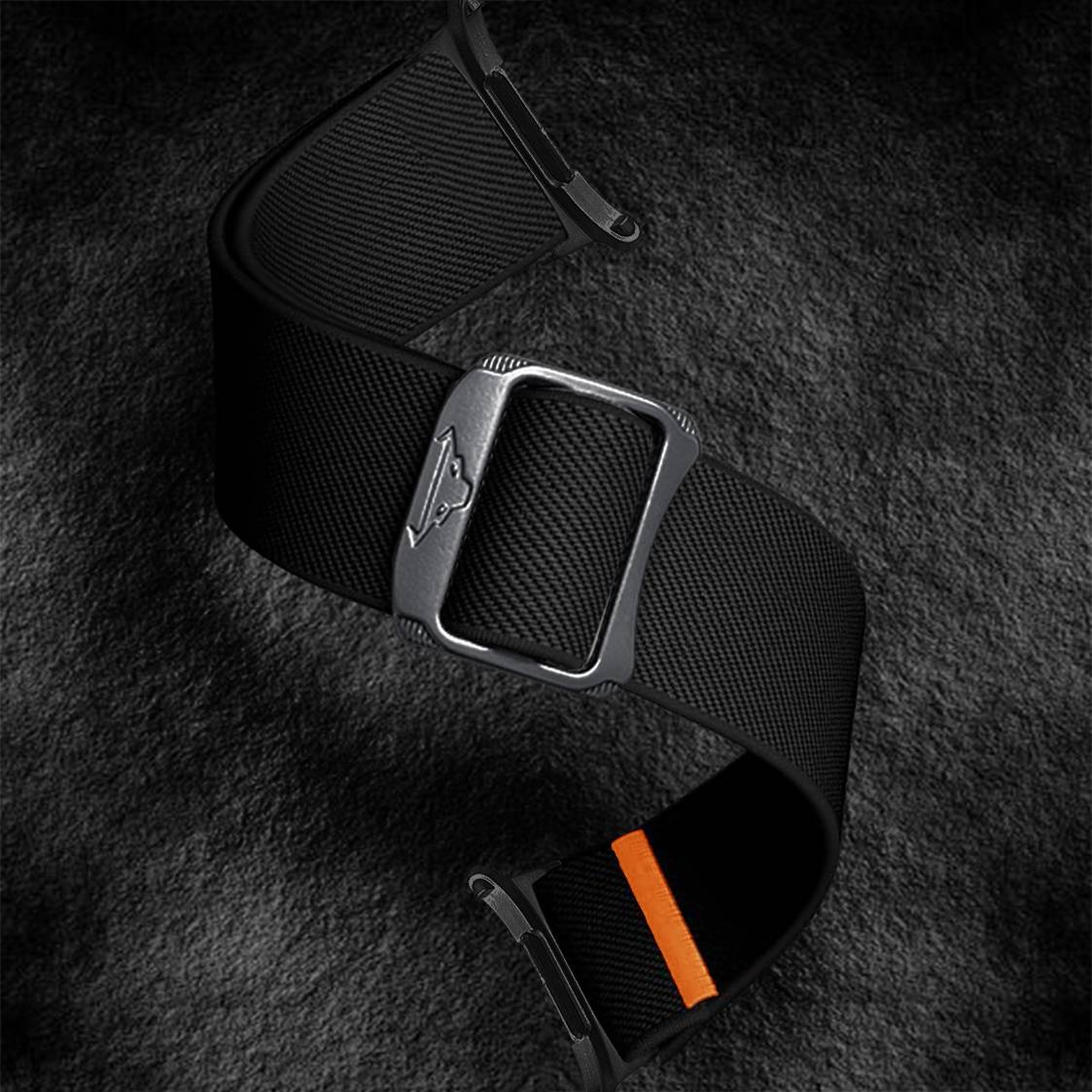 Samsung Watch 7 Ultra Armband - Atmungsaktives Nylon Sportarmband (Schwarz)