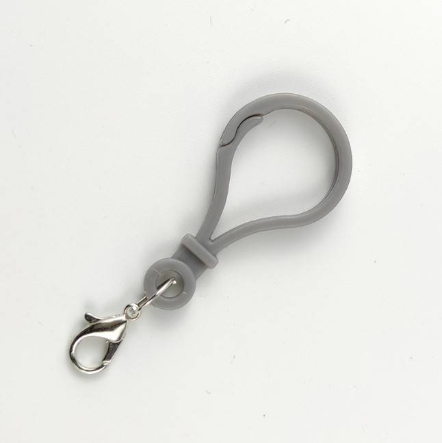 20er-Pack Doppelkreis-Kunststoff-Karabinerhaken Grey