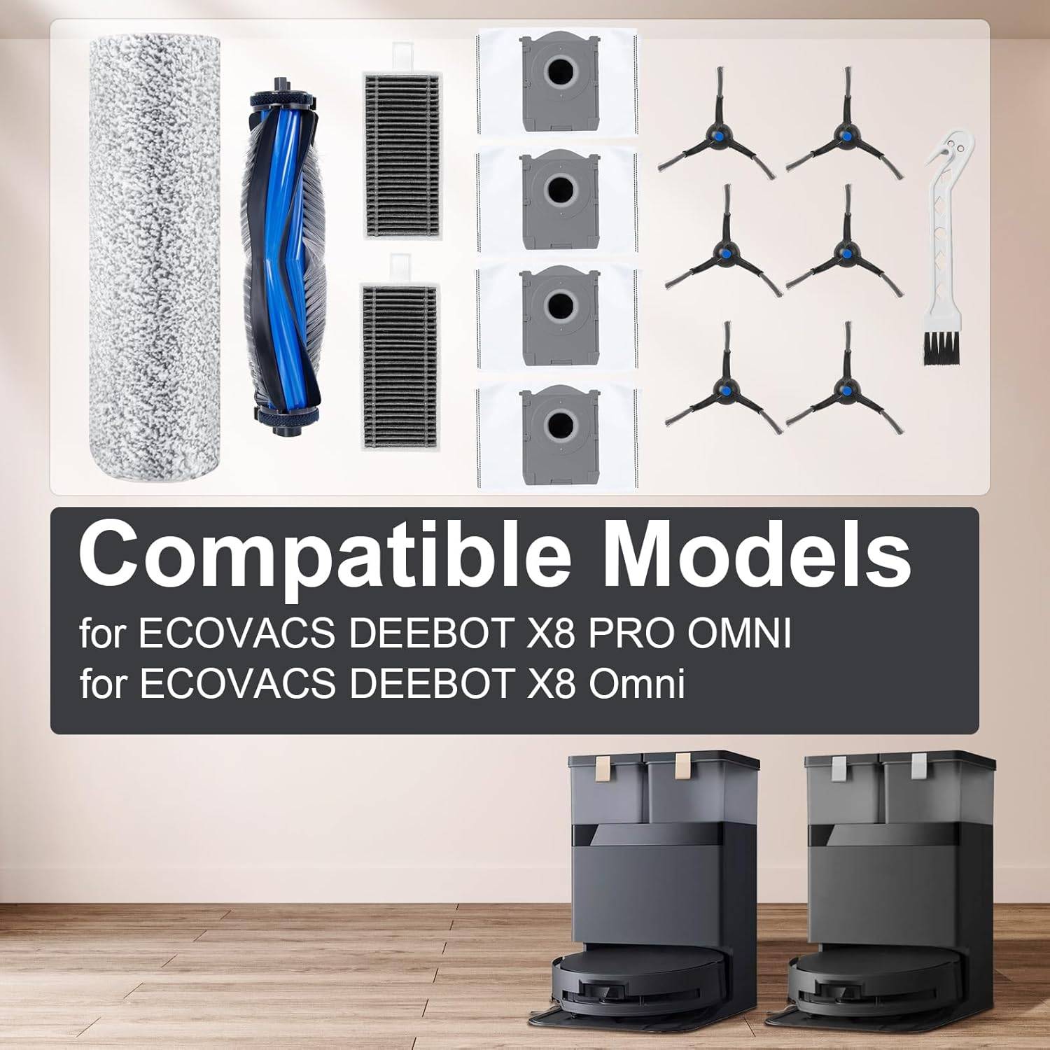 Zubehörset für Ecovacs Deebot X8 Omni/Pro