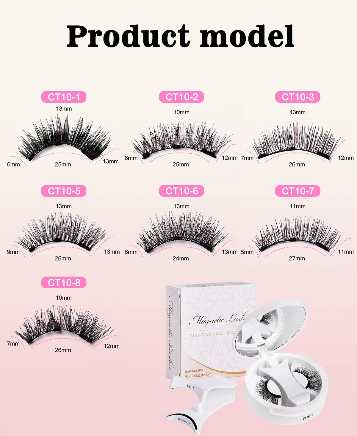 Magnetisches Wimpernset Modell 6