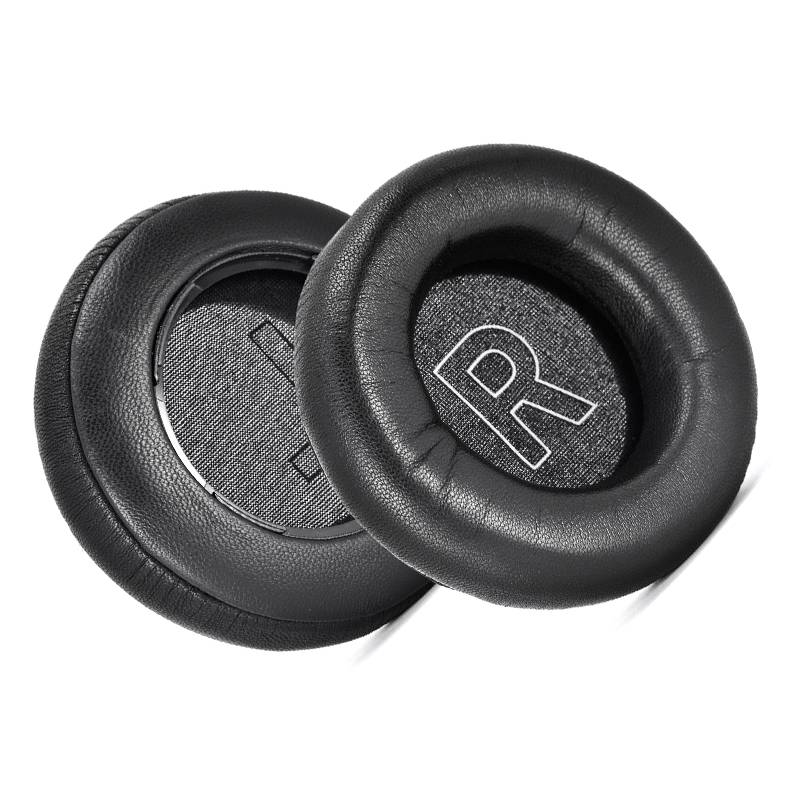 Schwarze Lammnappa-Ohrpolster für B&O Beoplay H9 3. Gen - 2er-Pack