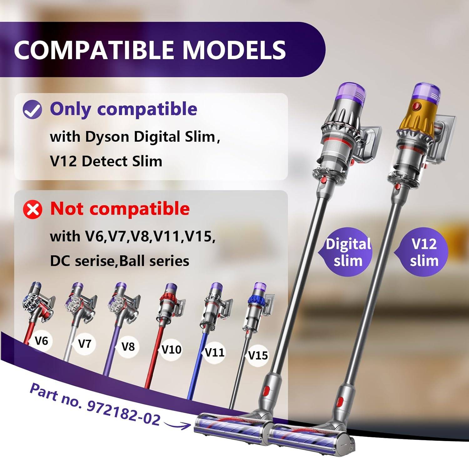 Aufsteckbürste für Dyson V12 Detect Slim Staubsauger