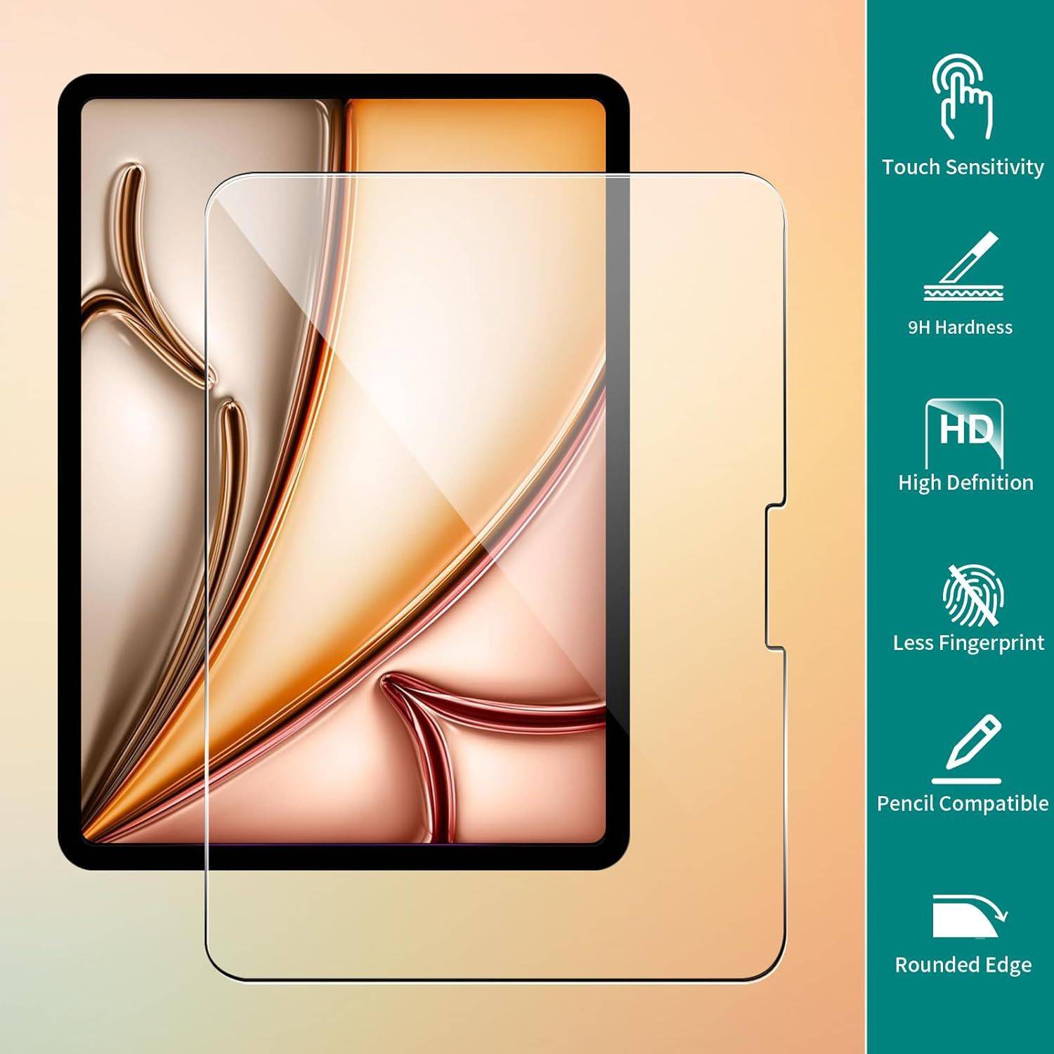 iPad 11 (A16) 2025 Displayschutzfolie aus gehärtetem Glas 2er-Pack