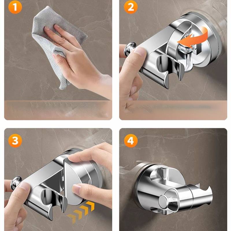 Saugnapf-Duschkopfhalter - Obsidianschwarz