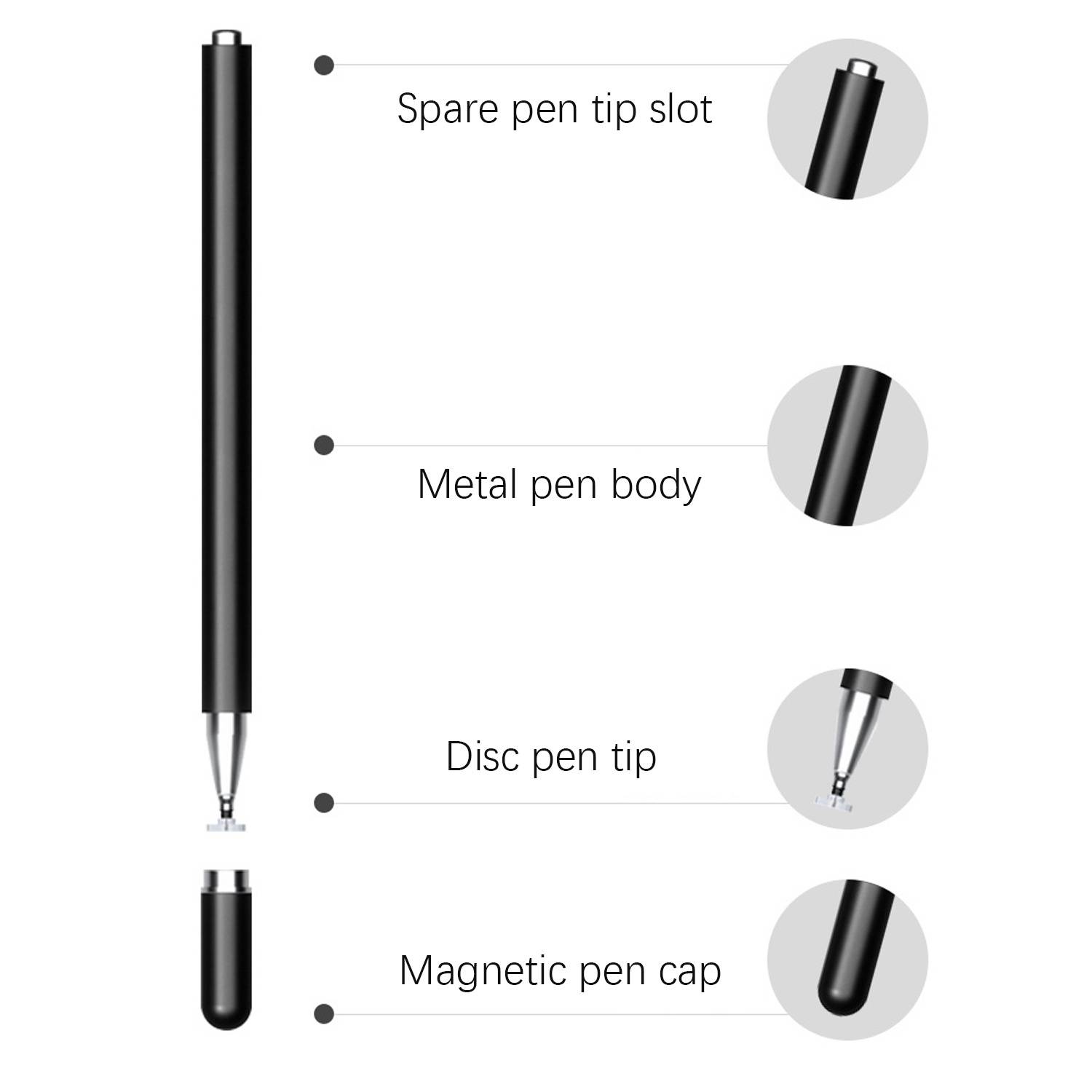 Universal Stylus Pen für iPad & Android Black