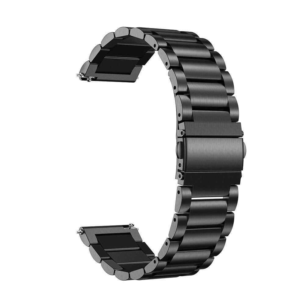 Uhrenarmband aus Edelstahl – bequemer und sicherer Sitz Black 20 mm