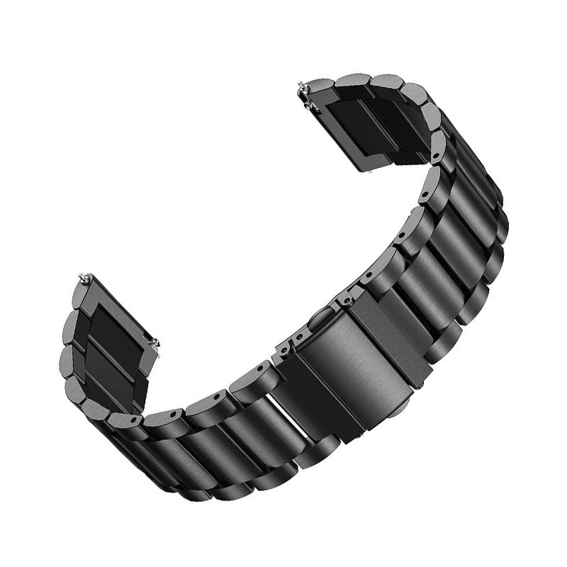Uhrenarmband aus Edelstahl – bequemer und sicherer Sitz Black 20 mm