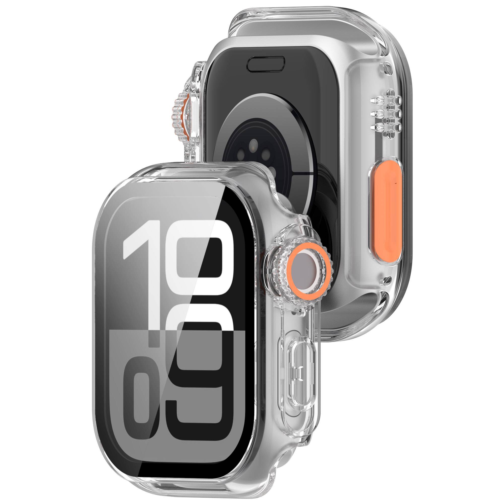 Schutzhülle für Apple Watch – Hart-PC und gehärtetes Glas Transparent 40 mm