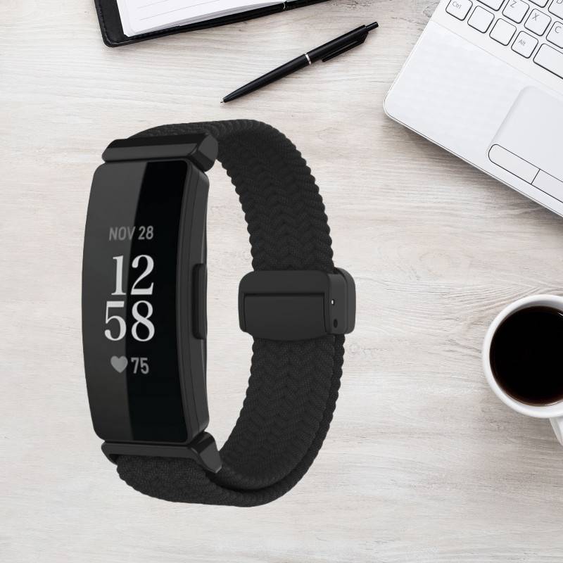 Nylon-Uhrenarmband für Fitbit Inspire 3 Black