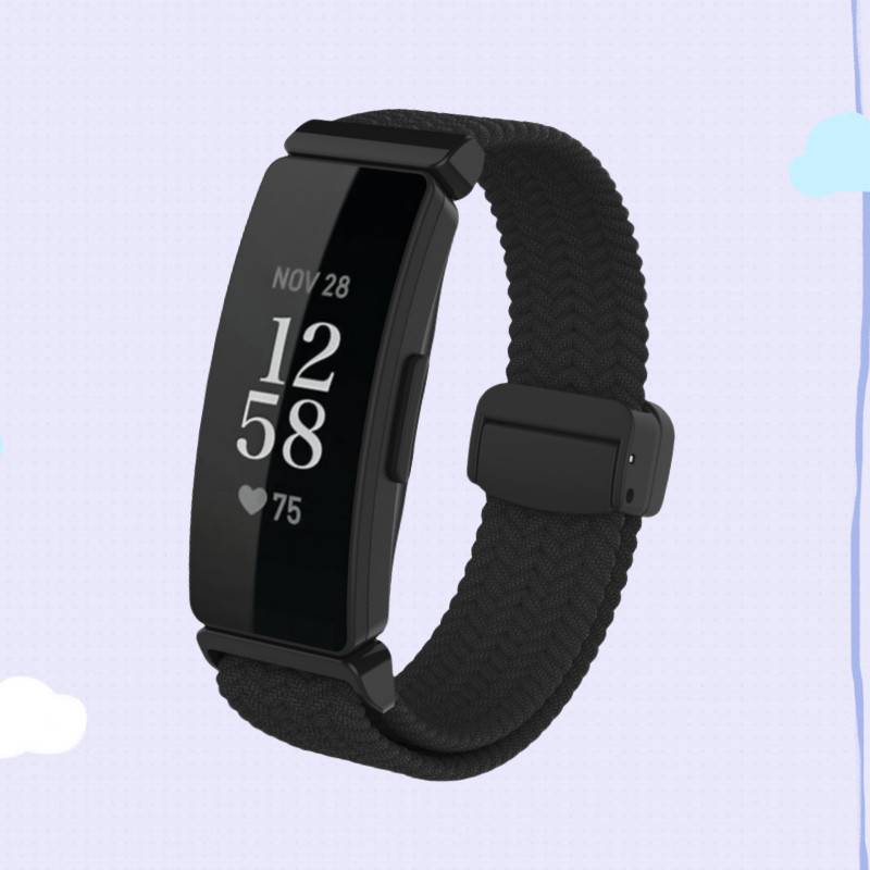 Nylon-Uhrenarmband für Fitbit Inspire 3 Black