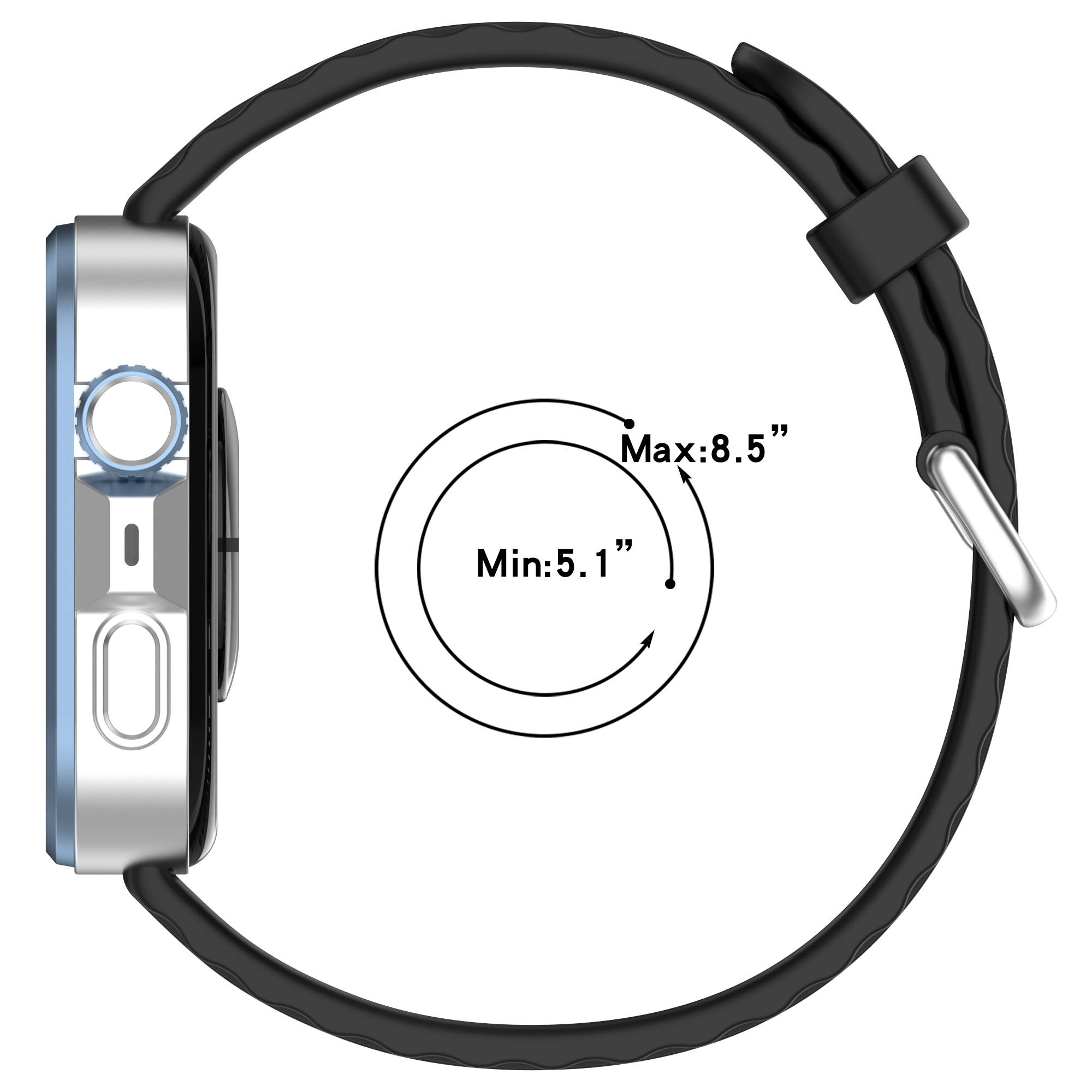 Silikon-Uhrenarmband für Huawei Fit 4 Pro Black