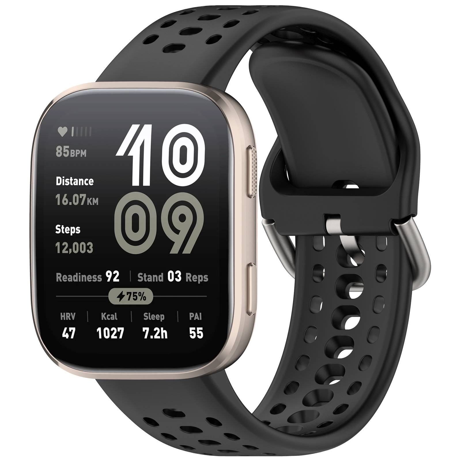 Silikon-Uhrenarmband für Amazfit Bip6 (A2435) Black