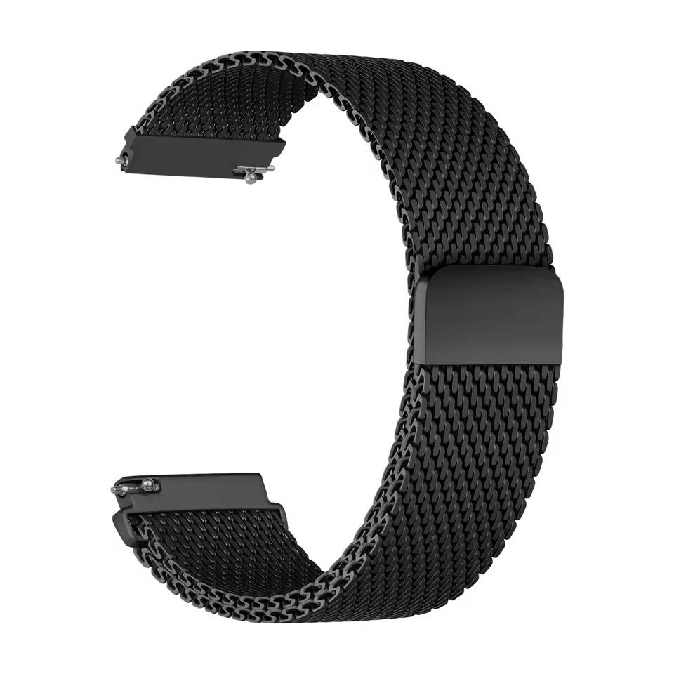 Mailänder-Schlaufe Uhrenarmband für Smartwatches Black 22 mm