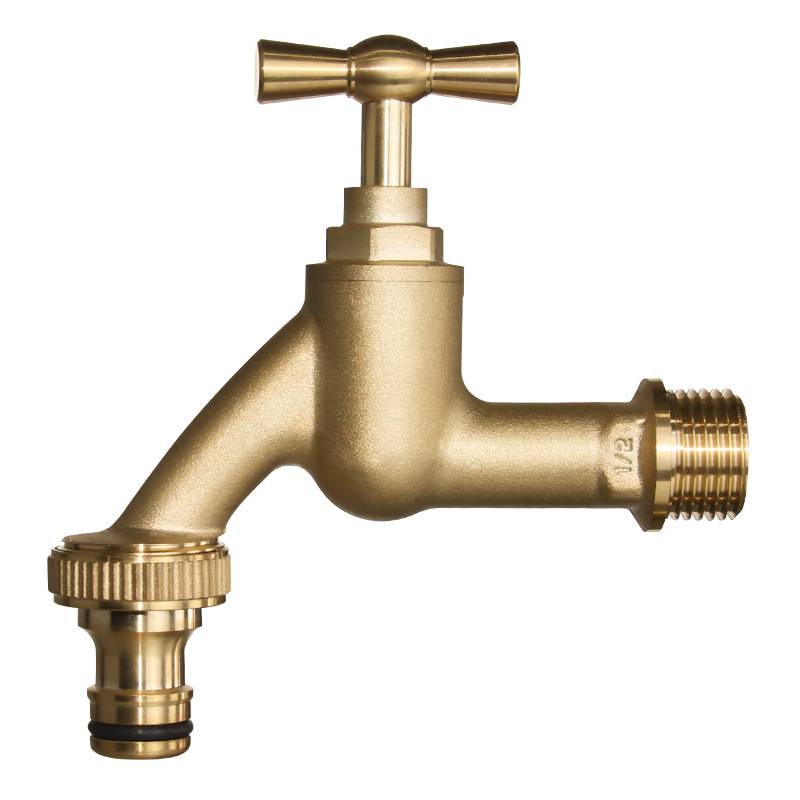 Messing Wasserhahn 1/2x3/4 Kupfer Nippel Verbinder für Garten und Außenbereich