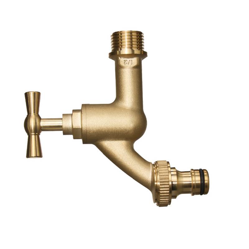 Messing Wasserhahn 1/2x3/4 Kupfer Nippel Verbinder für Garten und Außenbereich