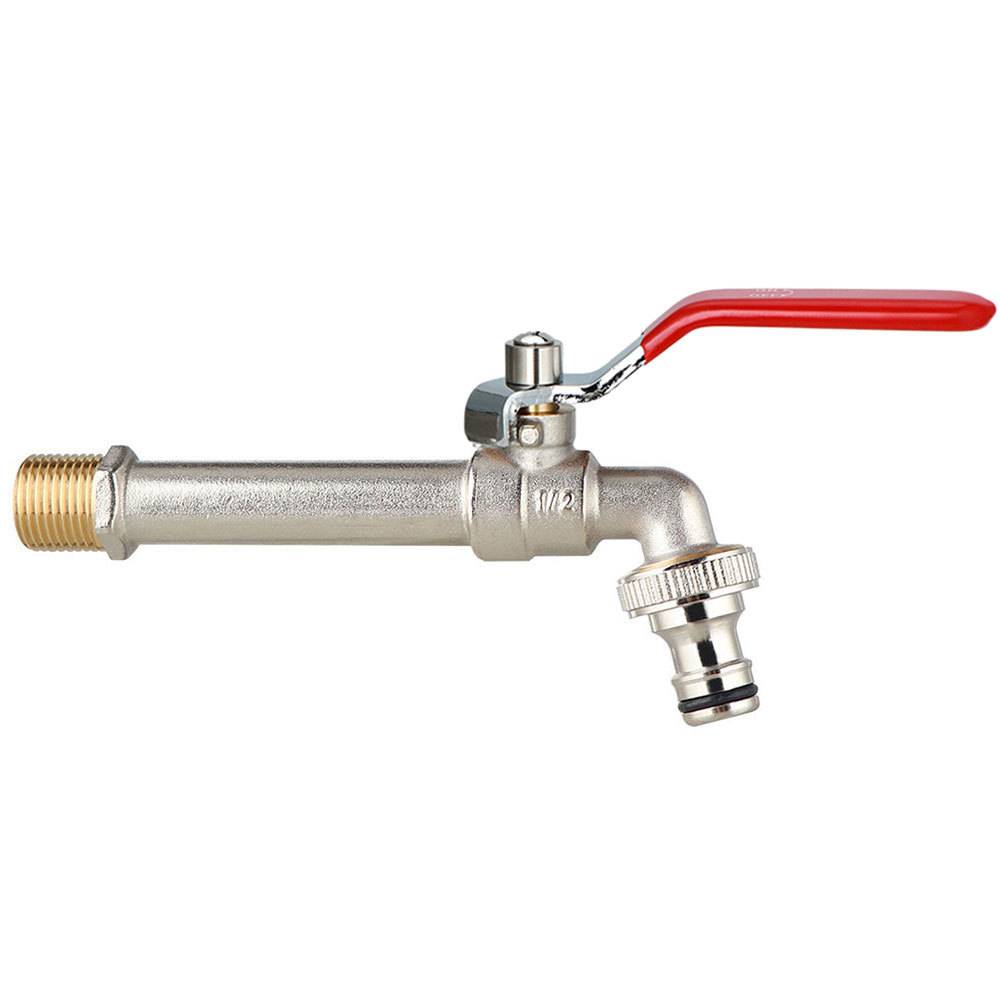 Roter galvanisierter Eisengriff-Außenwasserhahn