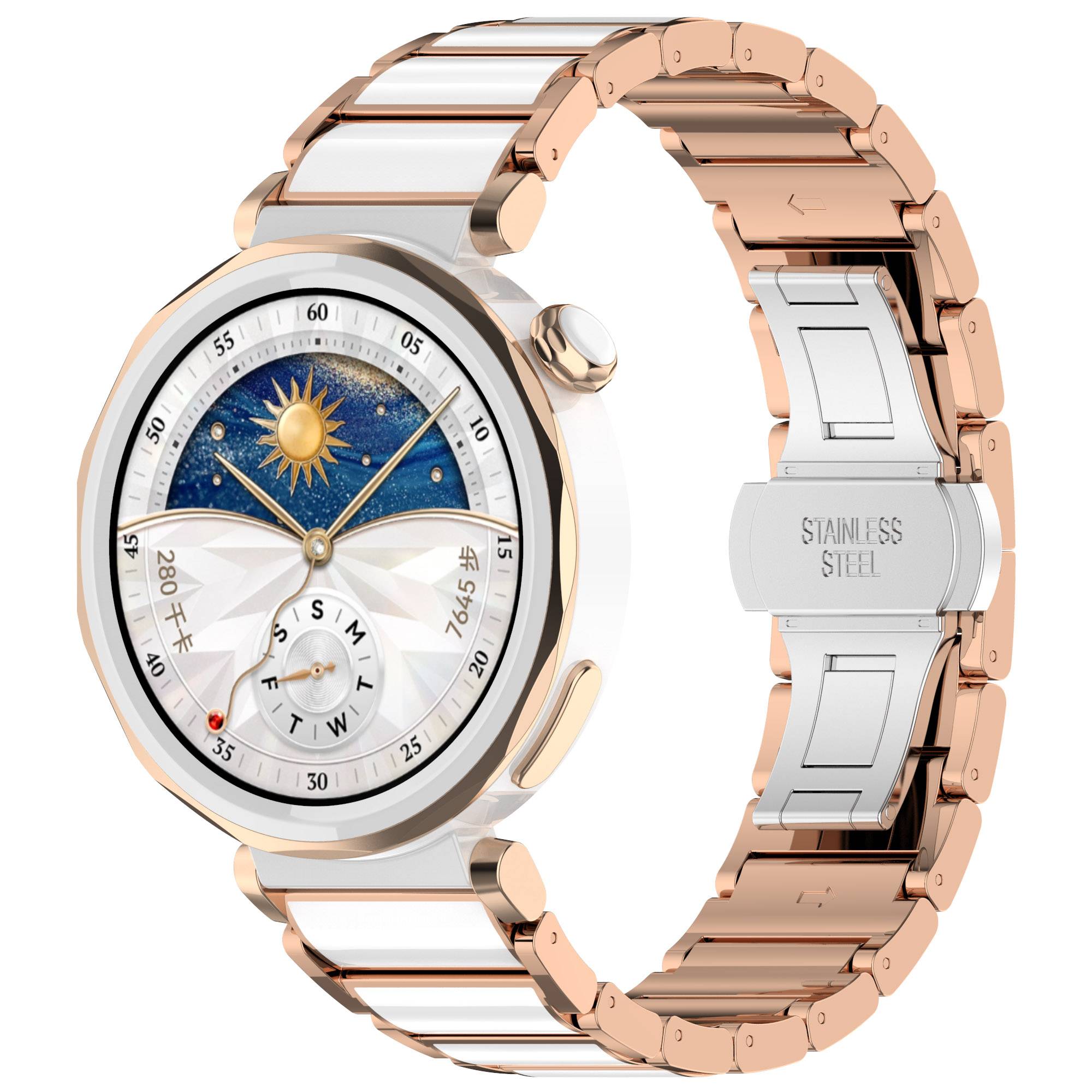 Keramikarmband für Huawei GT5 & GT5 Pro - 18mm Universal Passform PinkGold