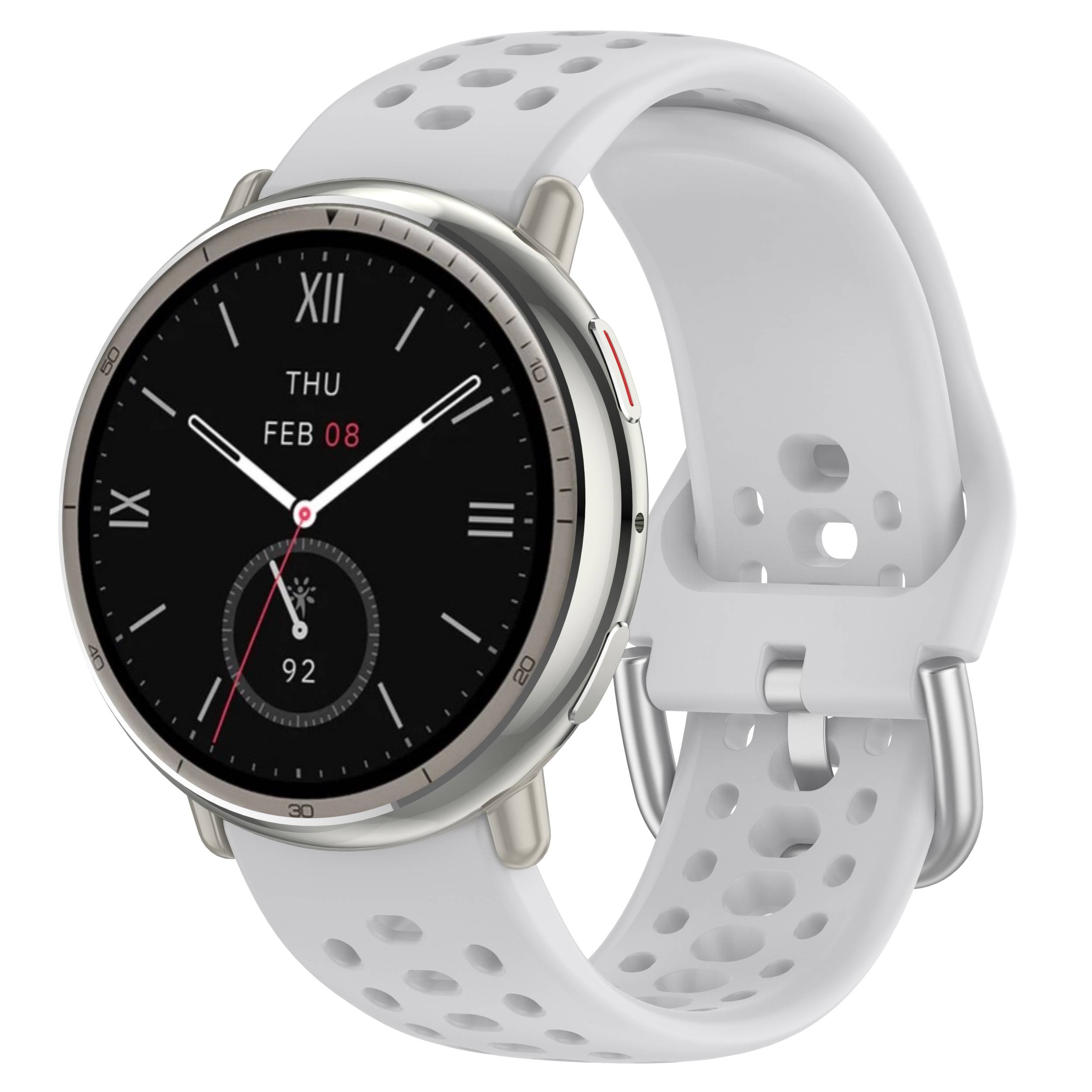 Amazfit Active 2 Armband - Atmungsaktiver Silikon Sport Ersatz Grey