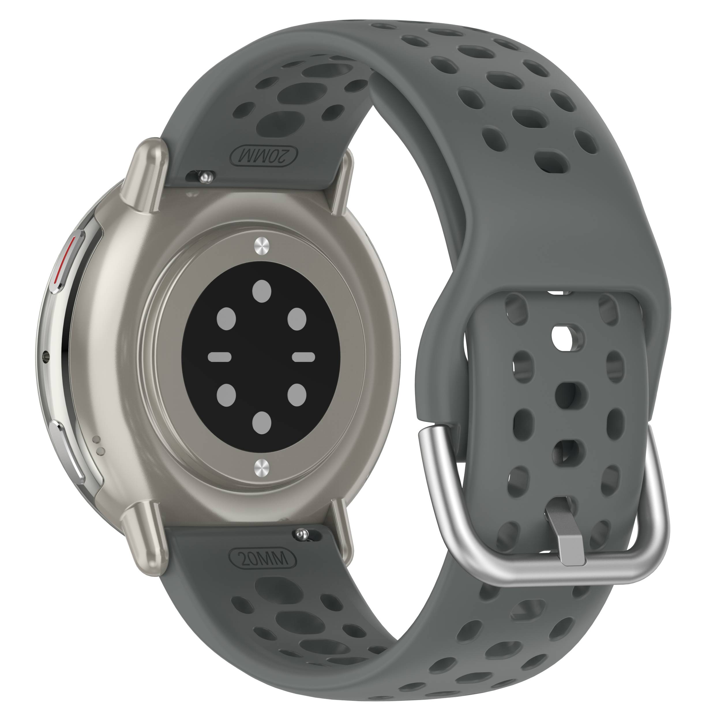 Amazfit Active 2 Armband - Atmungsaktiver Silikon Sport Ersatz DarkGrey