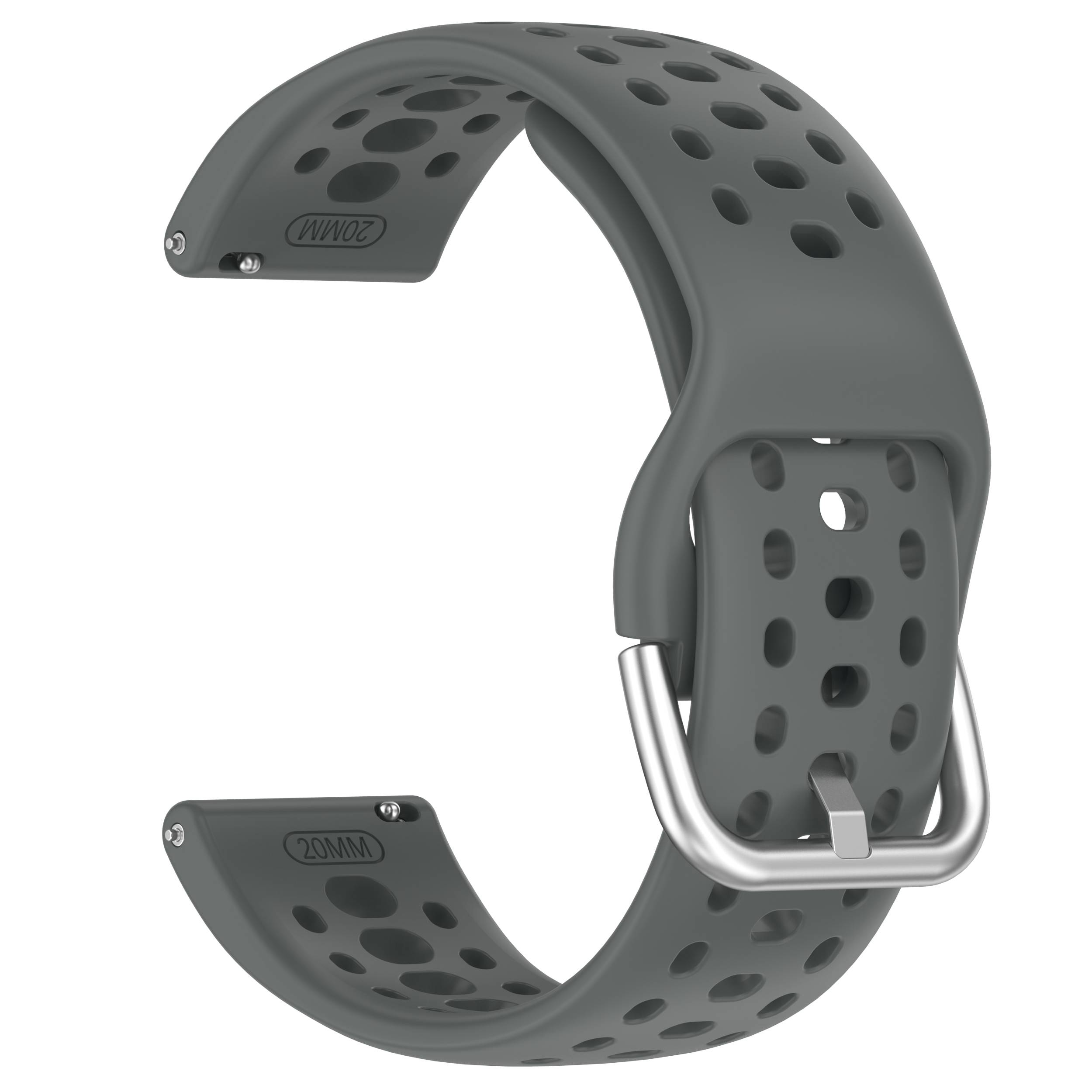 Amazfit Active 2 Armband - Atmungsaktiver Silikon Sport Ersatz DarkGrey