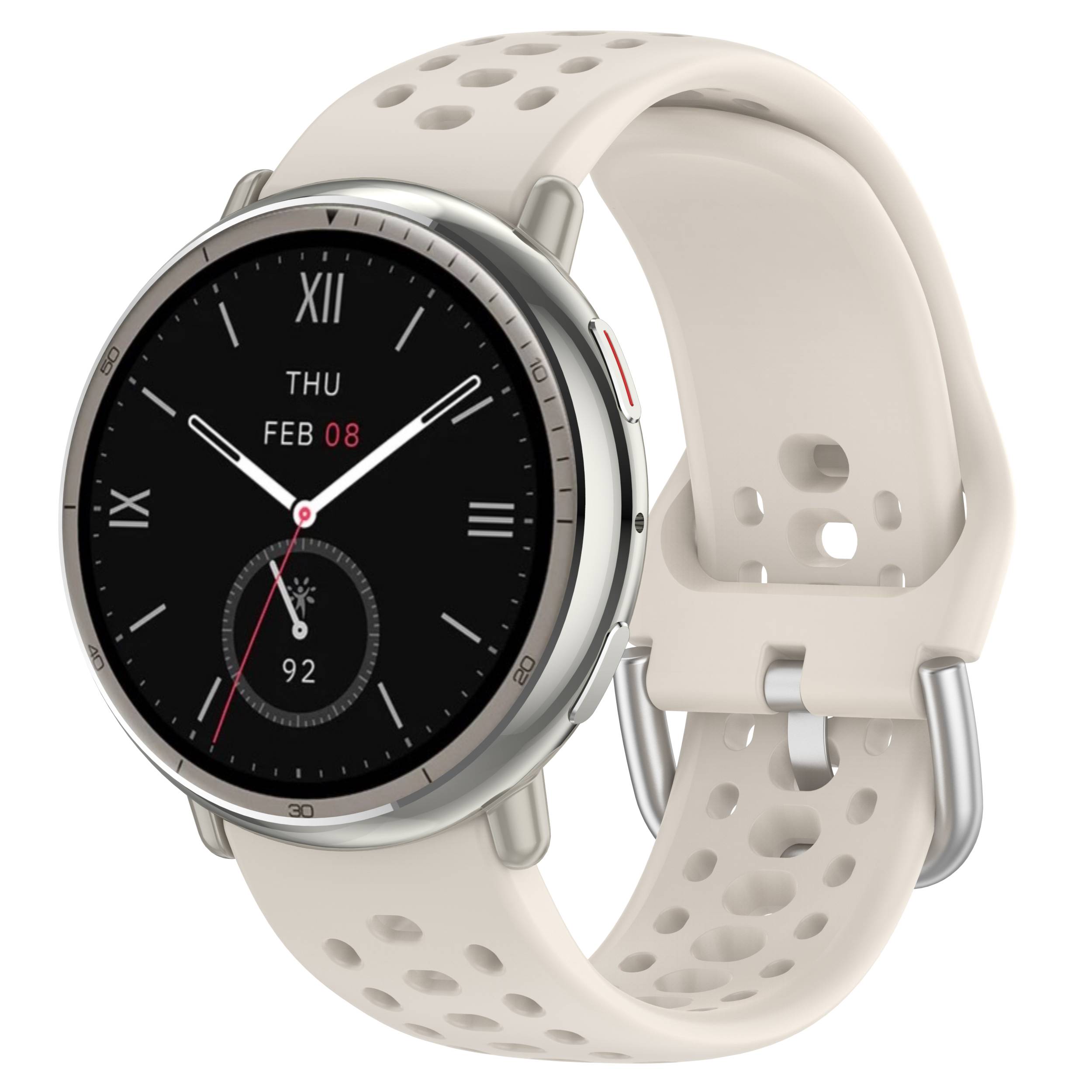 Amazfit Active 2 Armband - Atmungsaktiver Silikon Sport Ersatz Beige