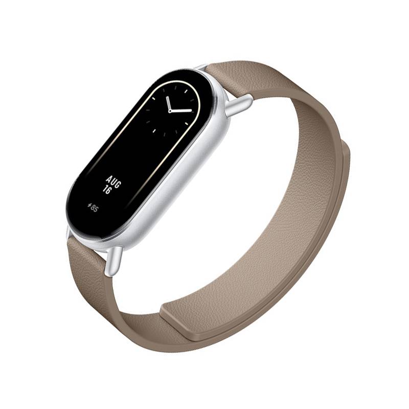Lederarmband für Xiaomi Band 8/9 - Magnetisch Brown