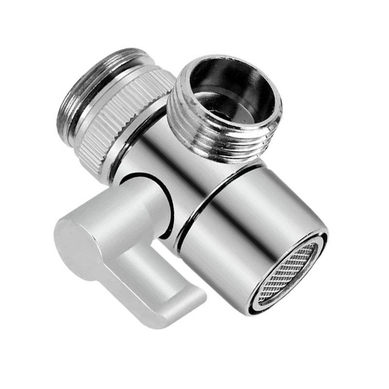 Wasserhahn-Umlenkventil M22 auf F1/2+F3/4+M24+M26+M28 Adapter - Silber