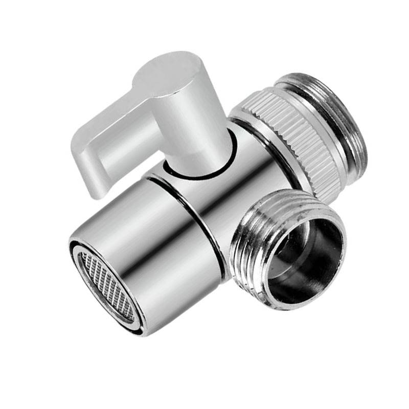 Wasserhahn-Umlenkventil M22 auf F1/2+F3/4+M24+M26+M28 Adapter - Silber