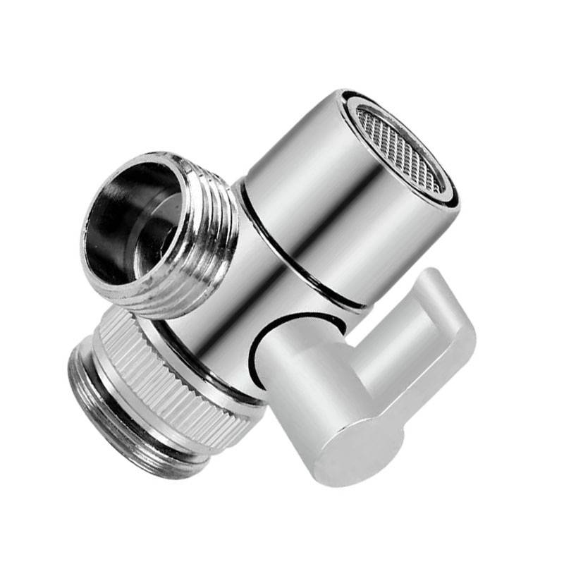 Wasserhahn-Umlenkventil M22 auf F1/2+F3/4+M24+M26+M28 Adapter - Silber