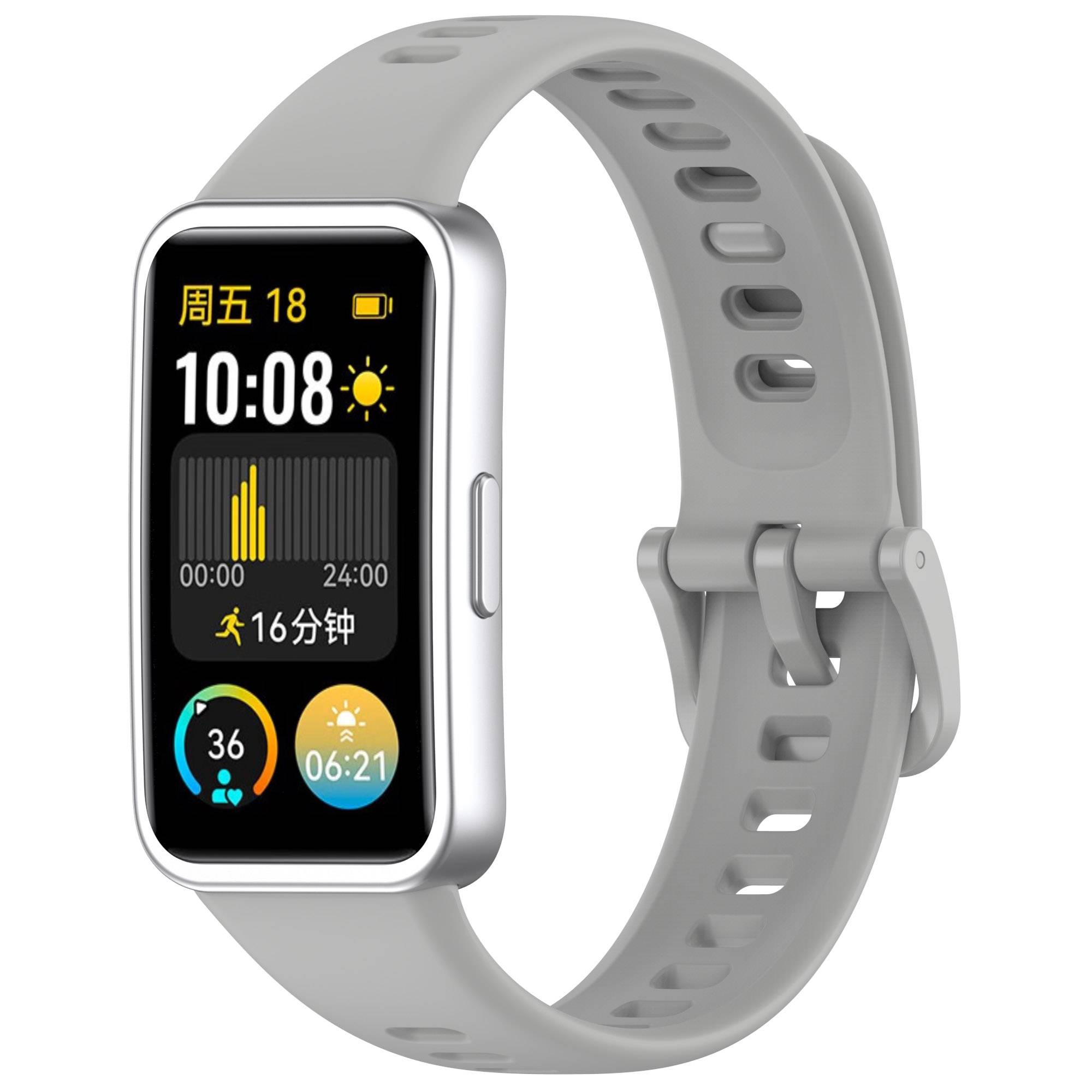 Offizielles Silikonarmband für Huawei Band 10/9/8 Grey