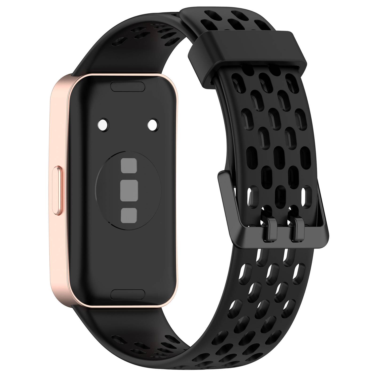 Ersatzarmband für Huawei Band 10/9/8 - Atmungsaktives Lochdesign Black