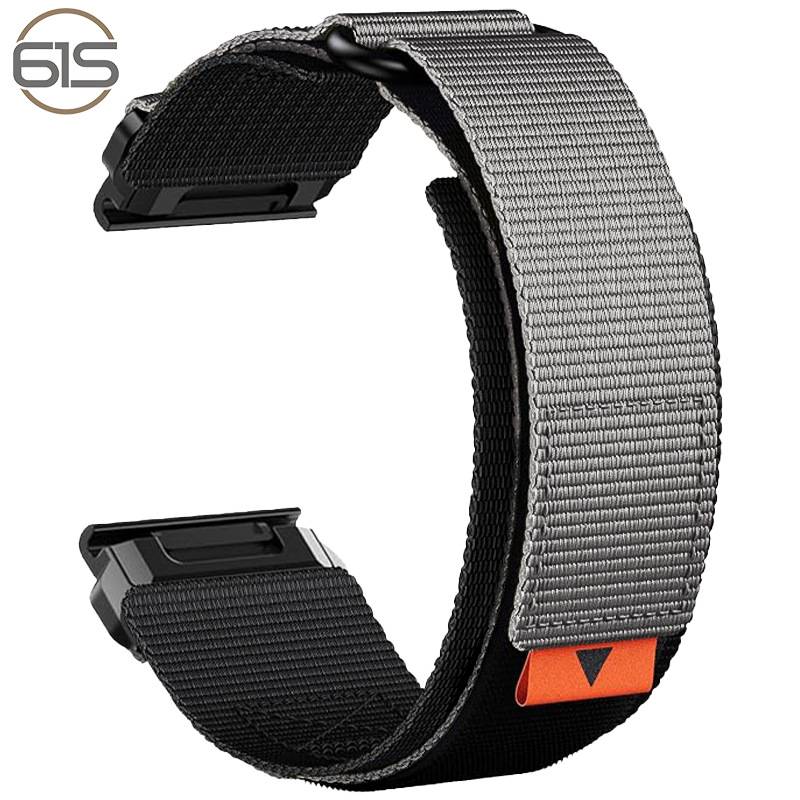 26mm Nylon-Uhrenarmband für Garmin Fenix 8/7X Pro/5X/6X Grey