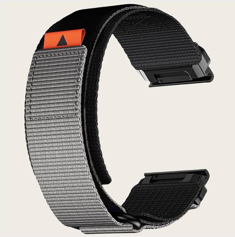 26mm Nylon-Uhrenarmband für Garmin Fenix 8/7X Pro/5X/6X Grey