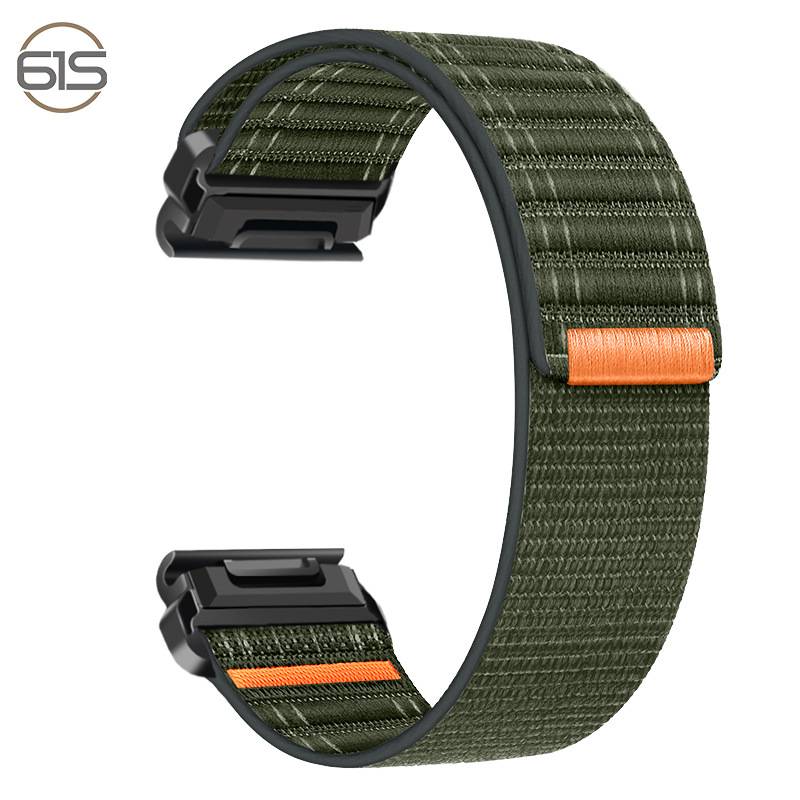 26mm Nylon-Uhrenarmband für Garmin Fenix 8/5/6/7X Pro/Epix 935/965 Green