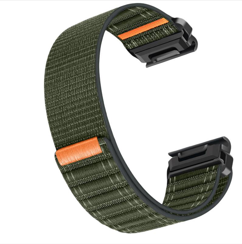 26mm Nylon-Uhrenarmband für Garmin Fenix 8/5/6/7X Pro/Epix 935/965 Green