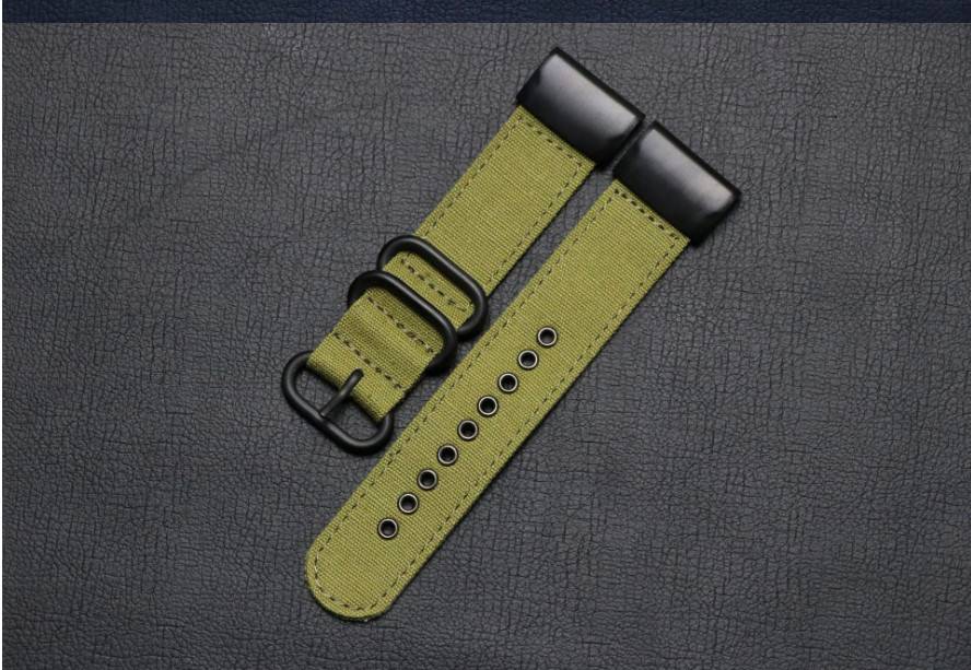 Canvas Schnellverschluss-Uhrenarmband für Garmin Fenix 7, 6, 5 Serie Green