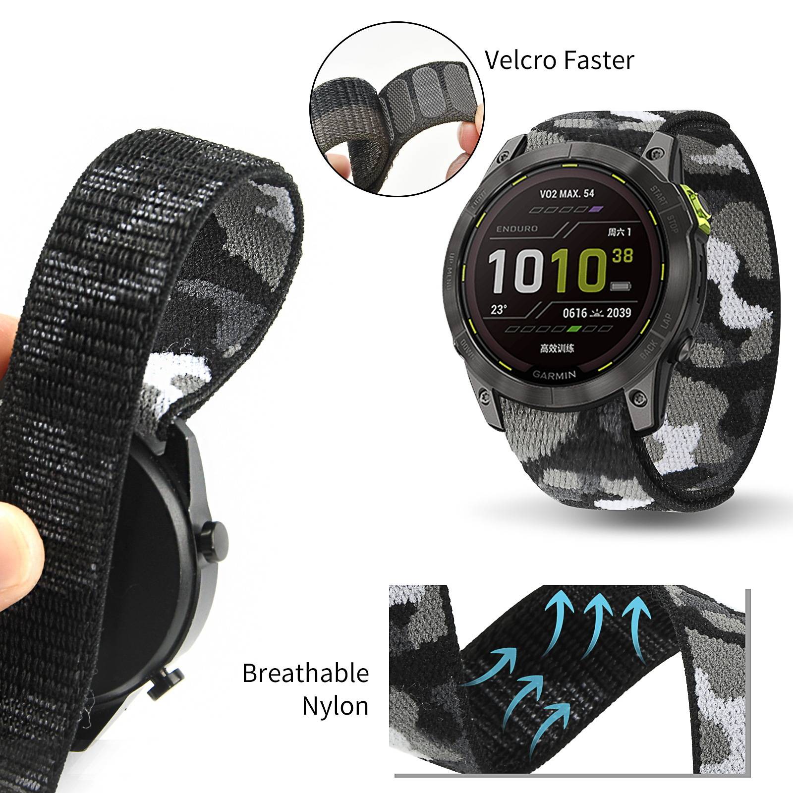 Nylon Uhrenarmband für Garmin Fenix 7X/7/6/5 MultiColor 22 mm