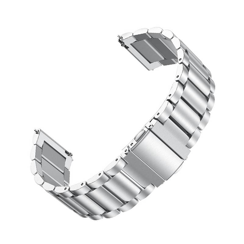 Uhrenarmband aus Edelstahl – bequemer und sicherer Sitz Silver 22 mm