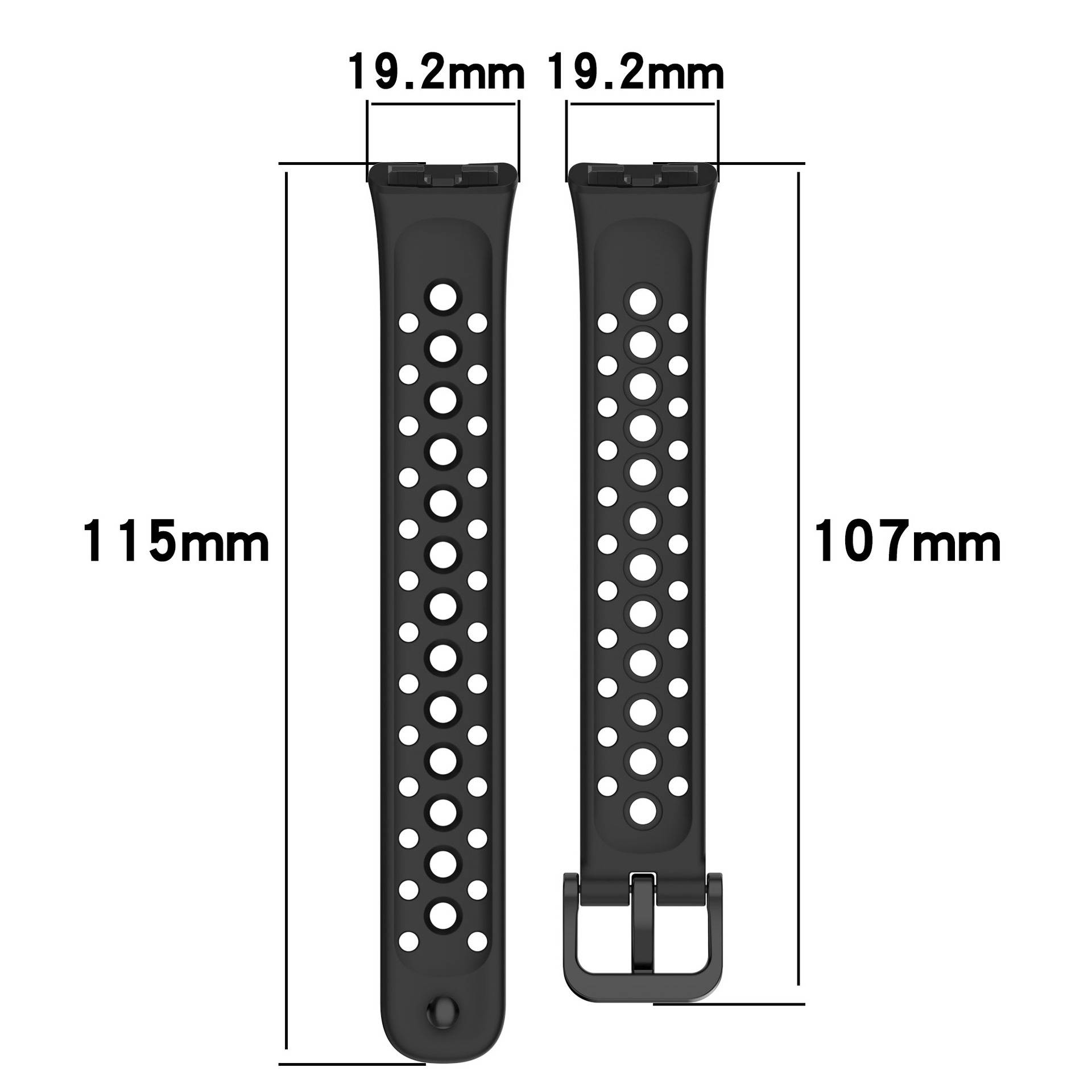 Silikon-Uhrenarmband für Huawei Band 8/9/10 Black