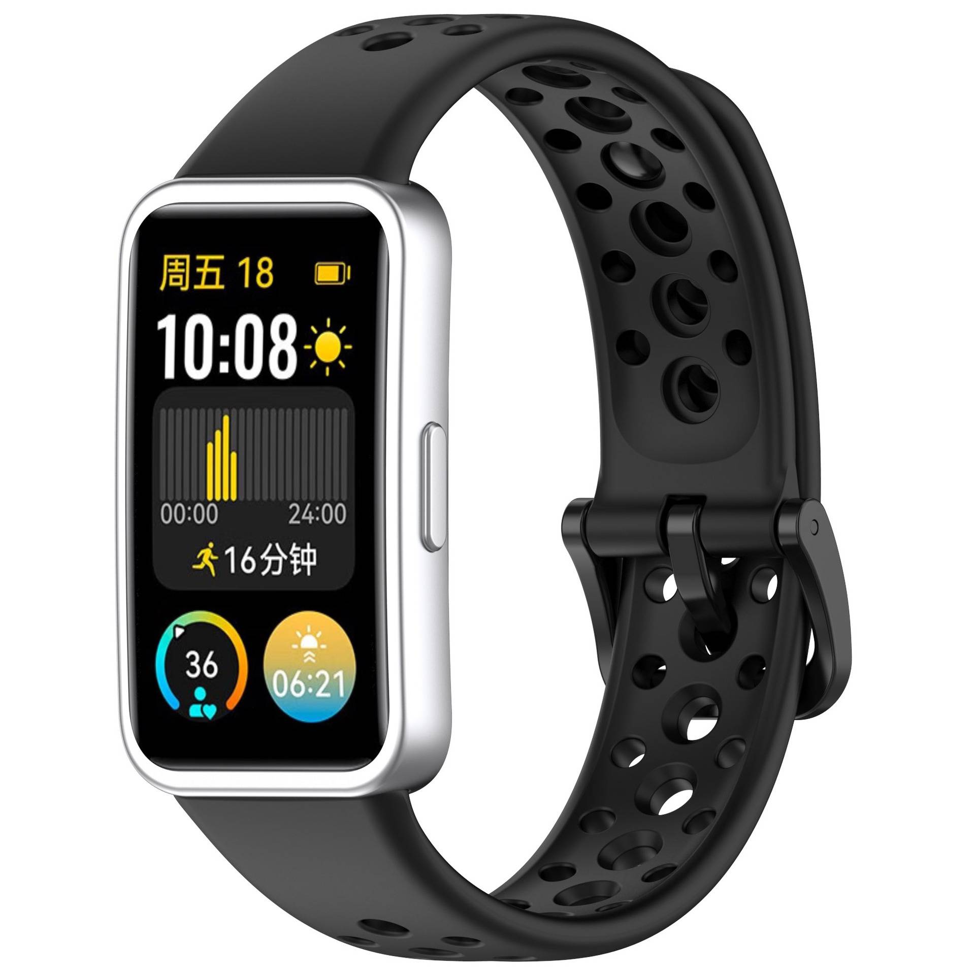 Silikon-Uhrenarmband für Huawei Band 8/9/10 Black