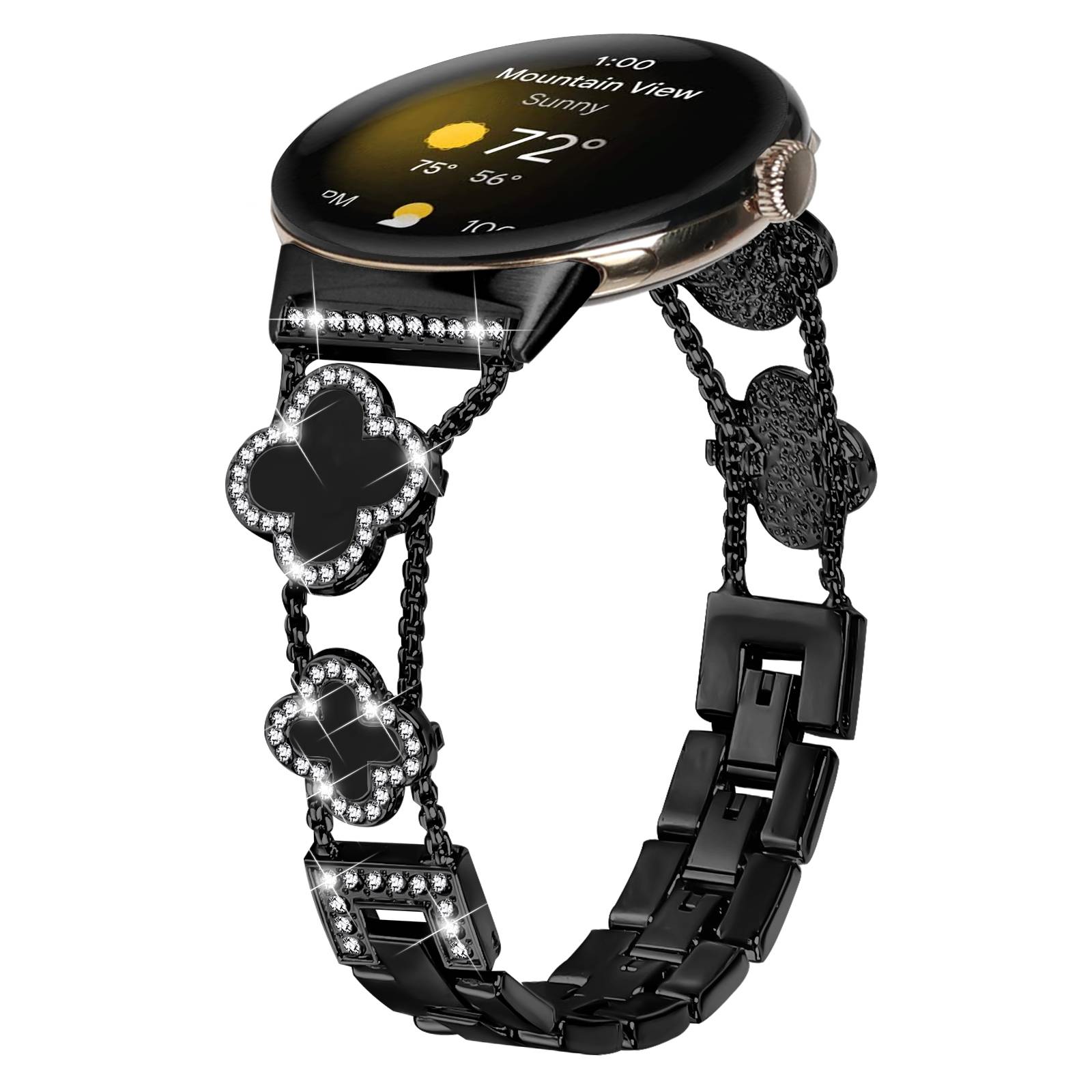 Cloverlink-Armband für Google Pixel Watch Black