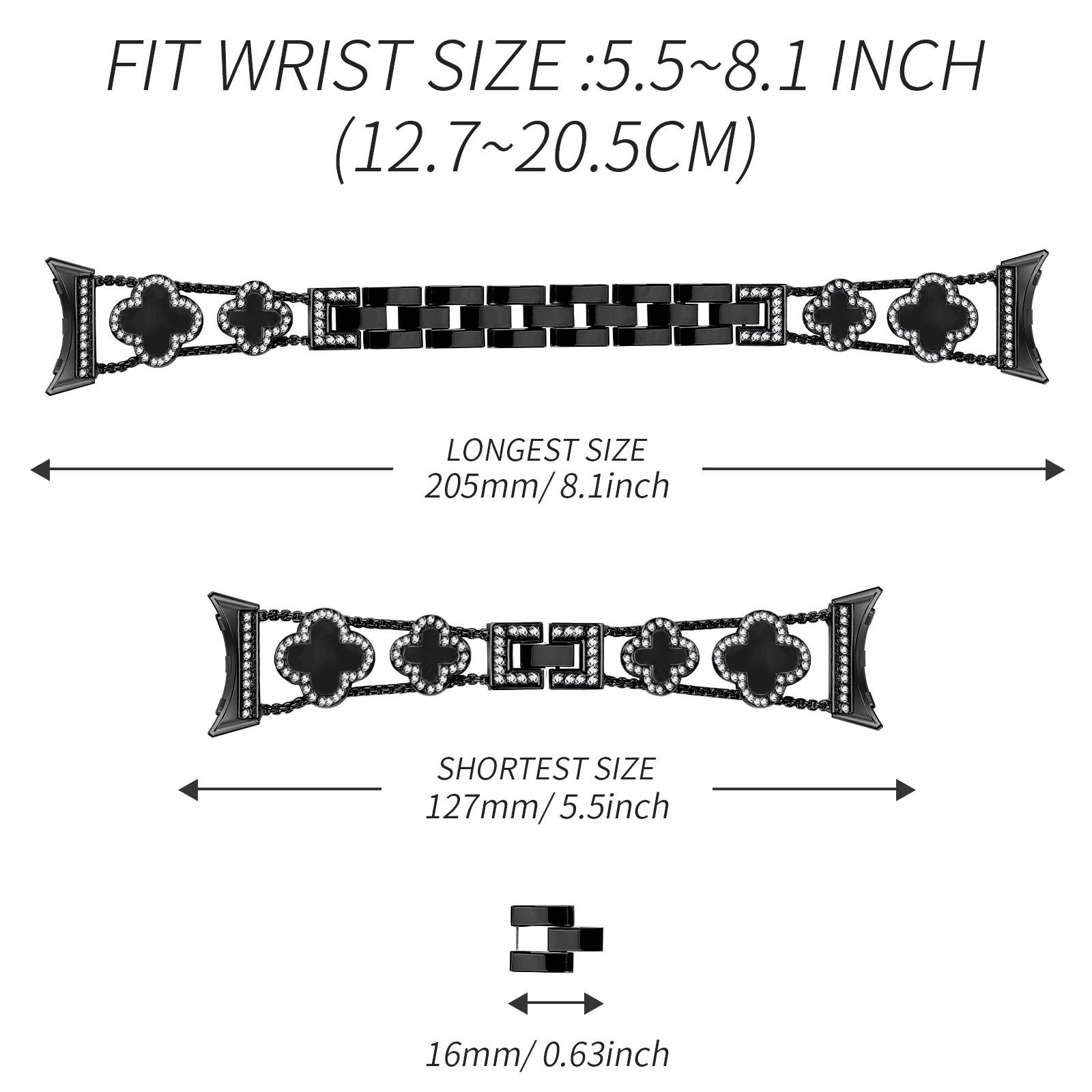 Cloverlink-Armband für Google Pixel Watch Black